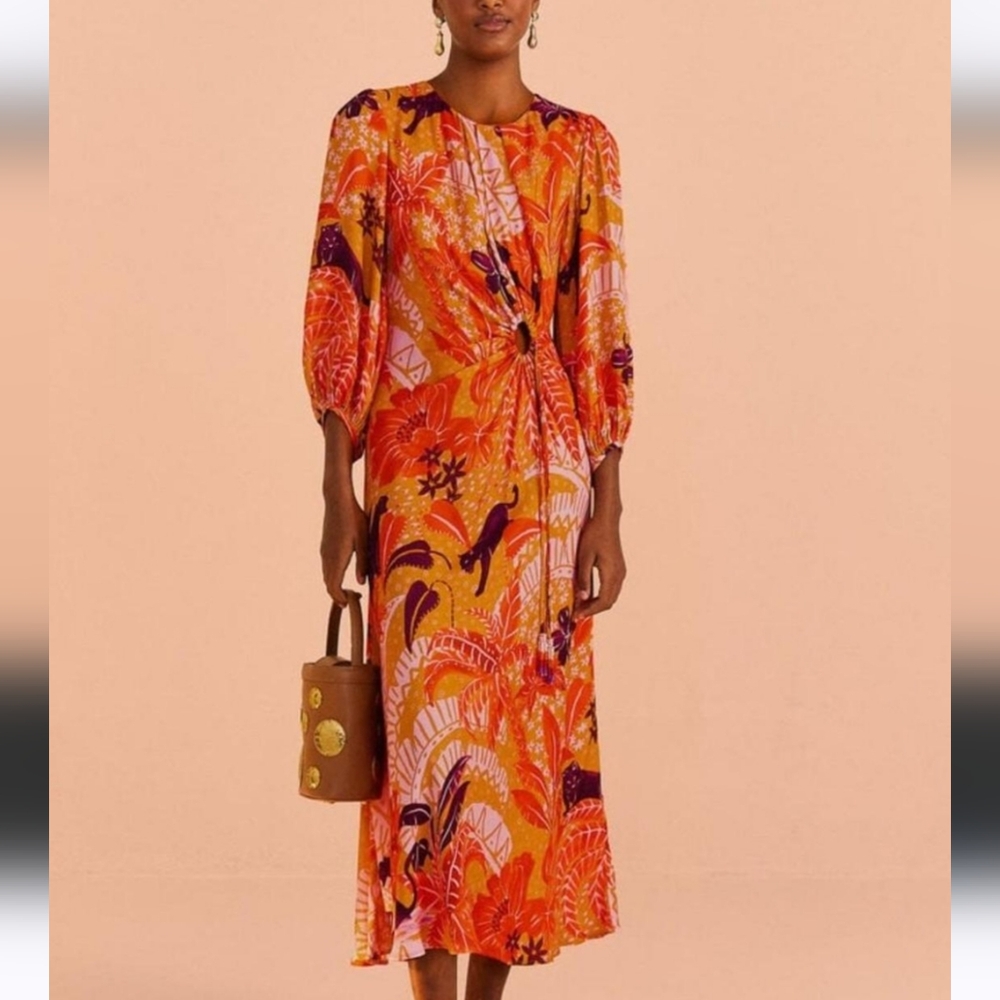 Farm Rio Jungle Pattern Dress Sz S